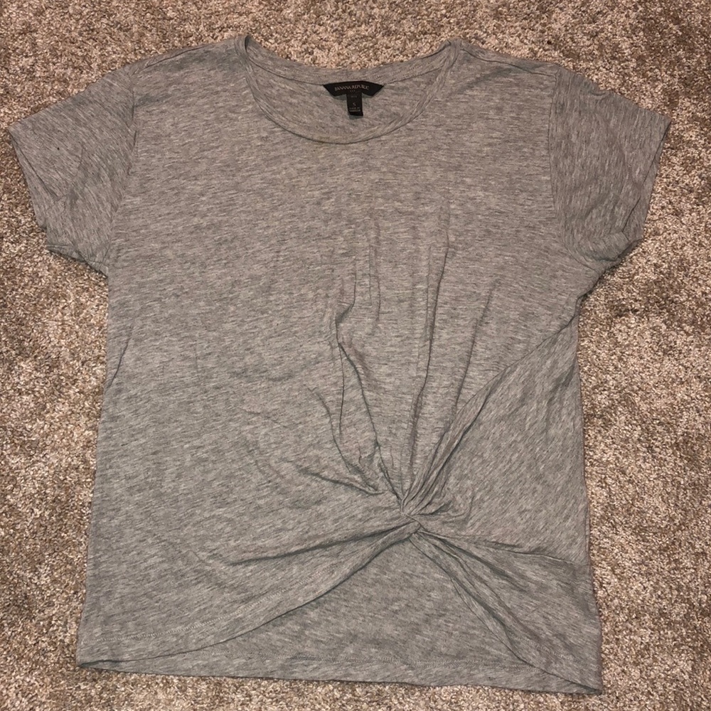 Banana Republic grey knot top